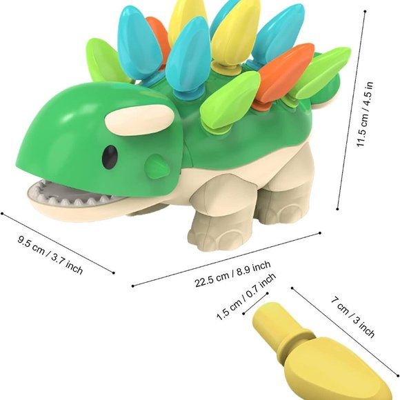 Motor Skills Learning Dinosaur for Toddlers Montessori Sensory Toy 12 mo to 5 y - Picture 2 of 5